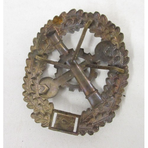 127 - German war period balloon observers badge (clasp AF), also incl. Bundeswehr beret badge for maintena... 