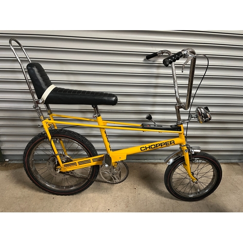 Yellow Raleigh Chopper MKI bicycle
