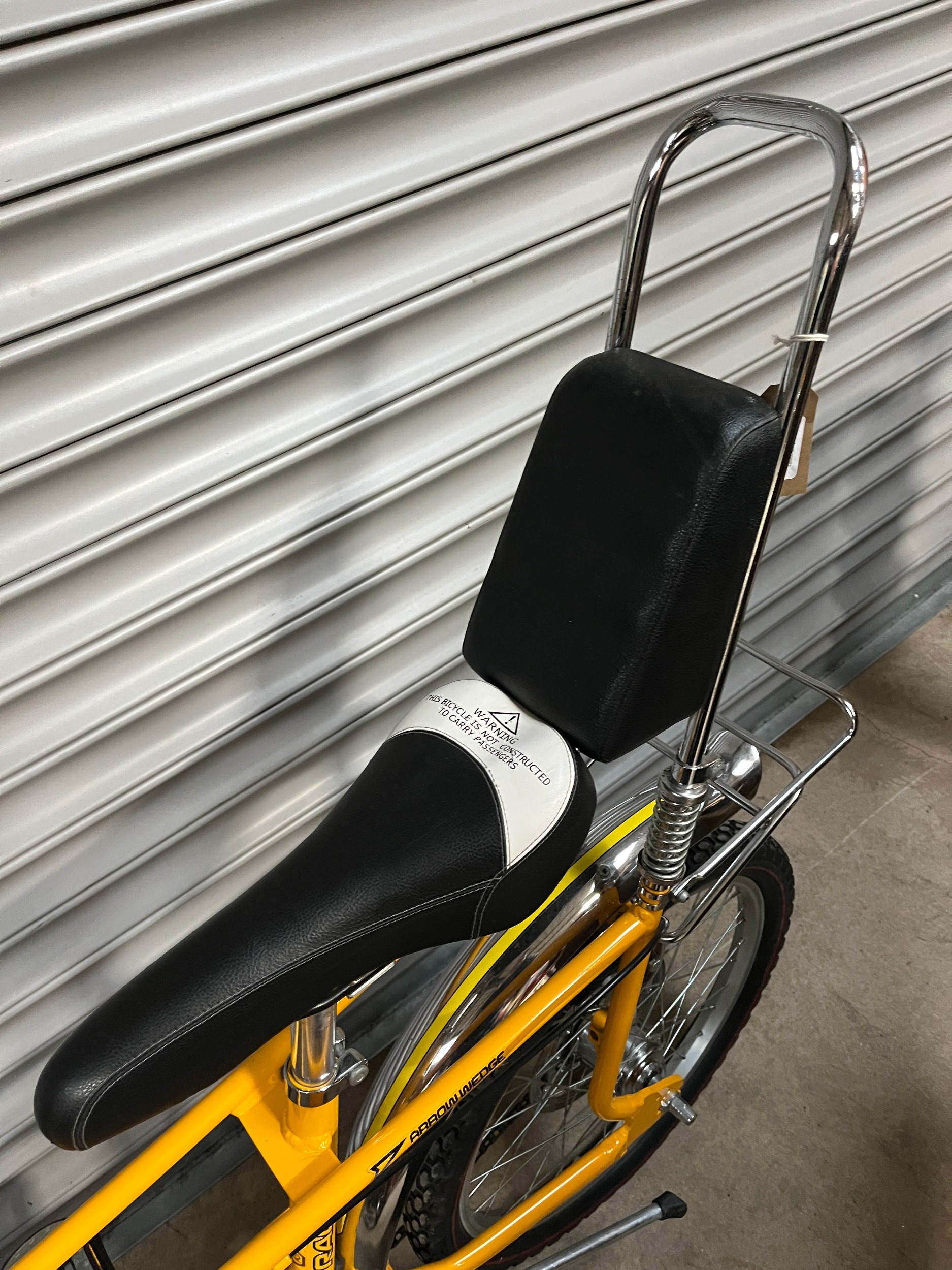 Yellow Raleigh Chopper MKIII bicycle