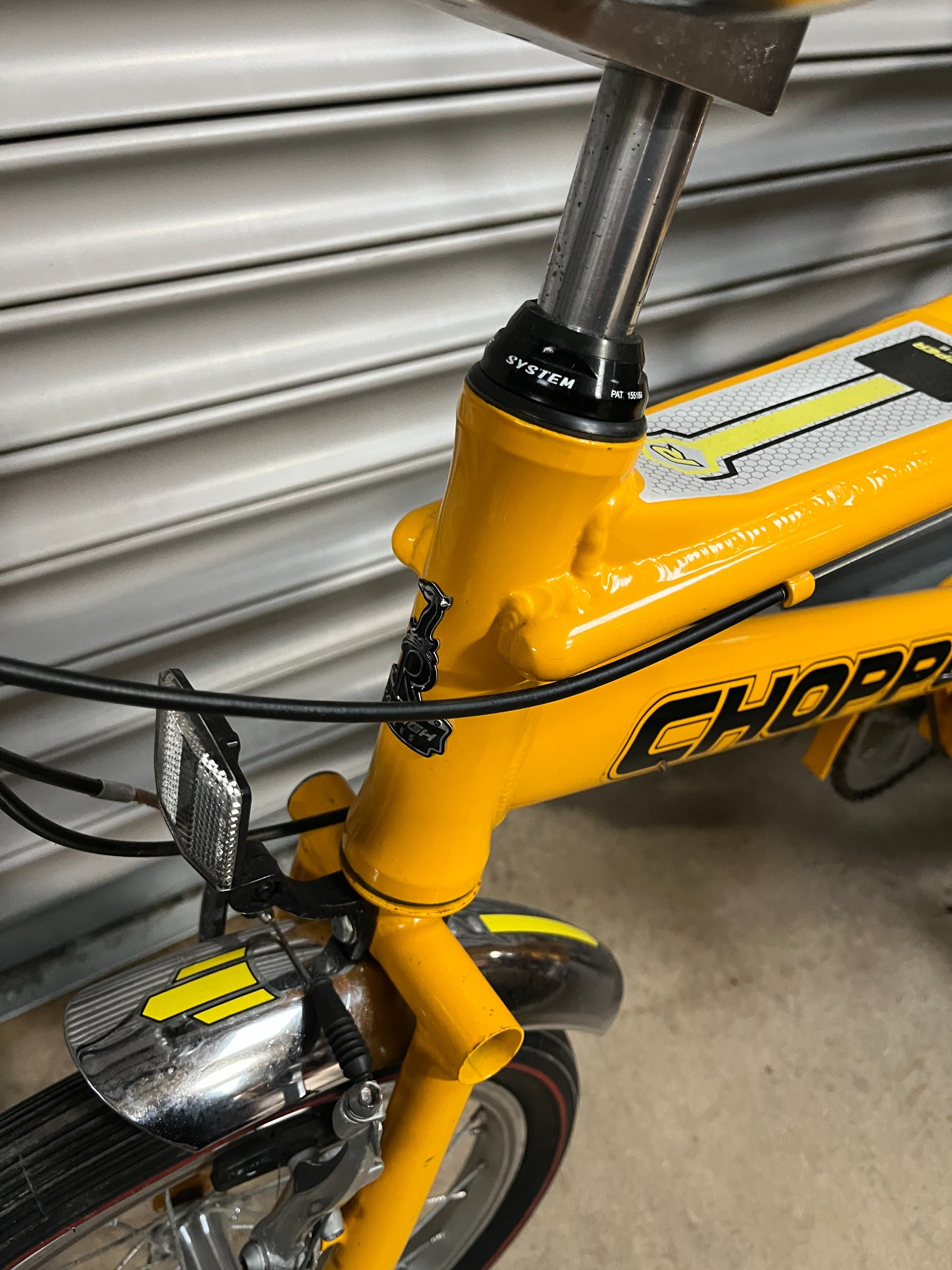 Yellow Raleigh Chopper MKIII bicycle