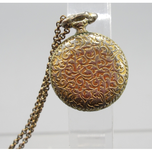 469 - Elgin keyless pocket watch, signed white enamel Roman dial with subsidiary seconds, Philadelphia Wat... 