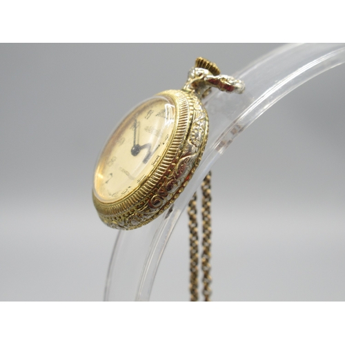 469 - Elgin keyless pocket watch, signed white enamel Roman dial with subsidiary seconds, Philadelphia Wat... 