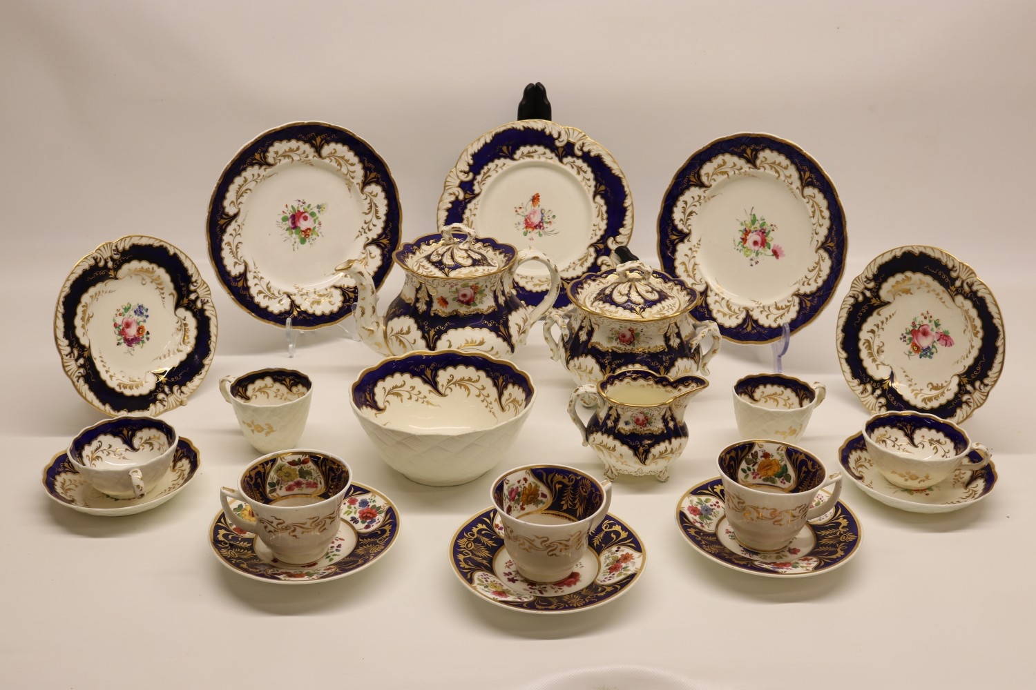 Collection of Rockingham c1826-30 and comparable tea ware, plates and ...