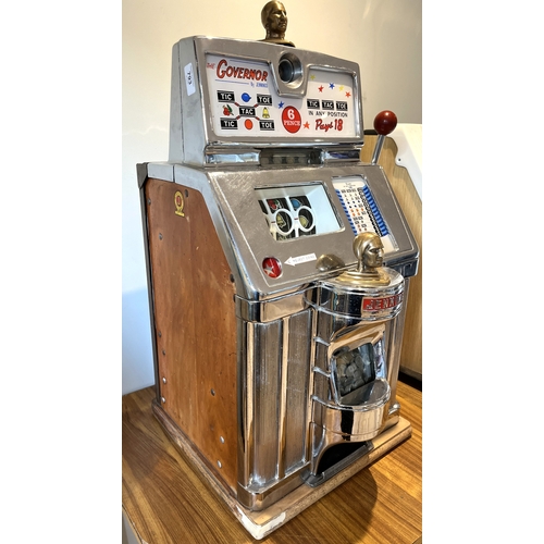 793 - 'The Governor' by Jennings, one-armed bandit mechanical slot machine, H71cm

Bradleys shipping POA h... 