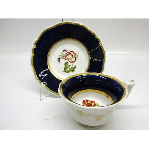 Selection of Rockingham porcelain plates, plus tea cup & saucer, c1826 ...