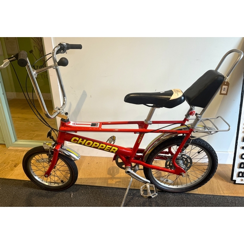 Red Raleigh Chopper MK III single-speed bicycle Bradleys shipping POA ...