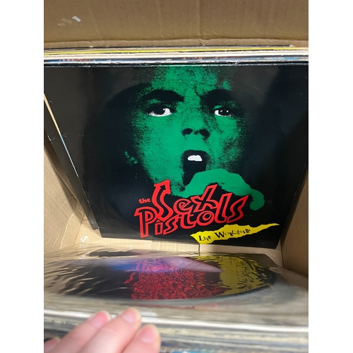 Collection of punk rock vinyl LPs incl. Sex Pistols, Stiff Little ...