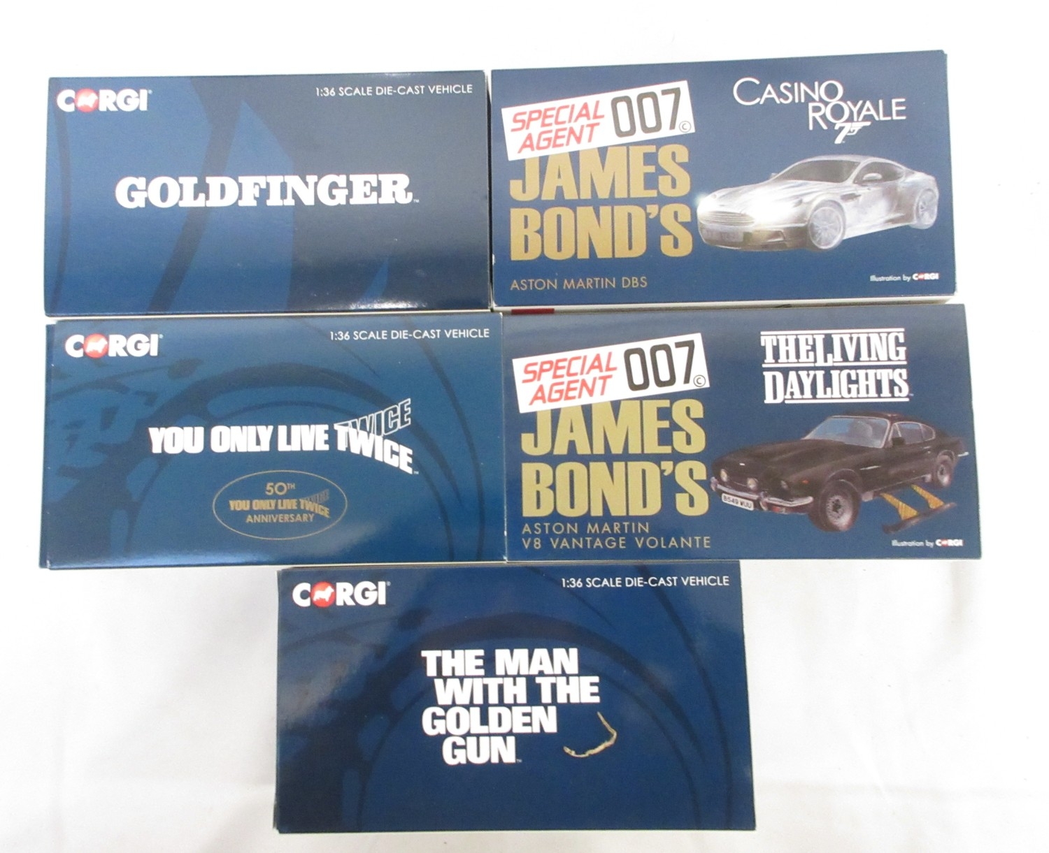 Large collection of Corgi diecast model cars including 007 Director's ...