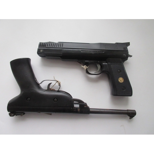 425 - Webley Nemesis .177 over lever action air pistol. Westlake .177 break barrel air pistol, serial numb... 
