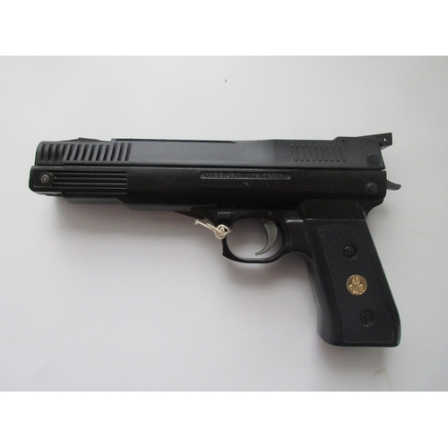 425 - Webley Nemesis .177 over lever action air pistol. Westlake .177 break barrel air pistol, serial numb... 