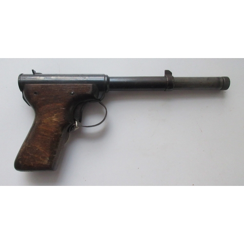 426 - Vintage Diana .177 break barrel air pistol, wooden handle and stock. Diana model 2 'Gat' .177 air pi... 