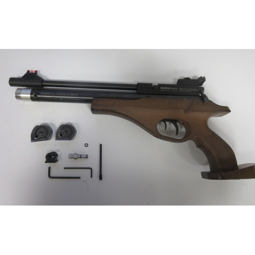 427 - Beeman competition PCP air pistol, model 2027, calibre .177 , 3000 PSI, two 12 shot magazines, in or... 