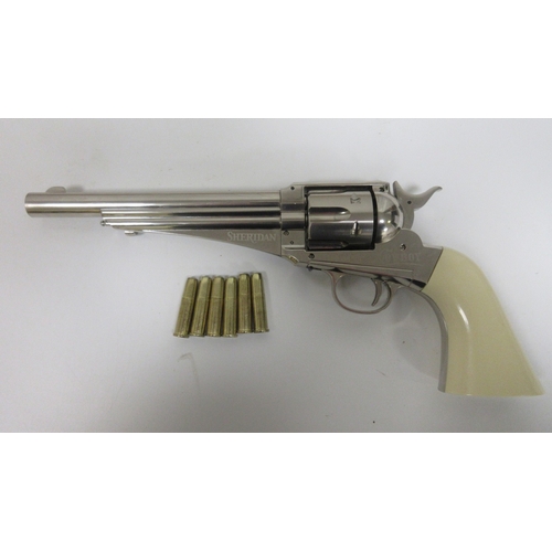 429 - Colt Sheridan 'Cowboy' co2 air pistol, 6 shot revolver with pellet bullets .177 calibre, serial numb... 