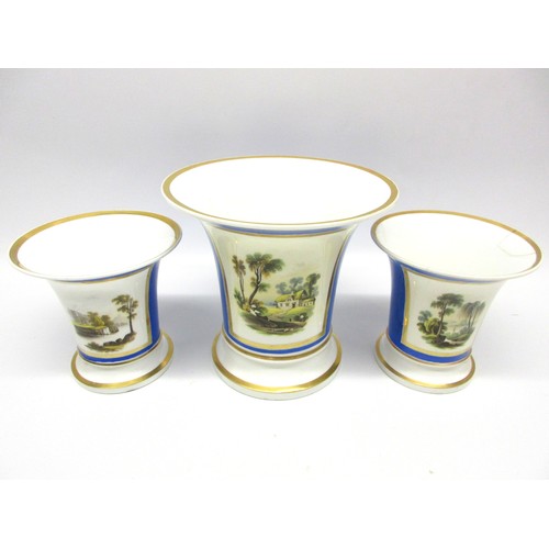 Selection of mazarine blue panelled Rockingham pottery items c1826-42 ...
