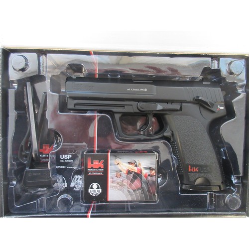 429A - Heckler & Koch USP co2 powered air pistol, .177 steel BB shot, in original box

Bradleys shipping PO... 