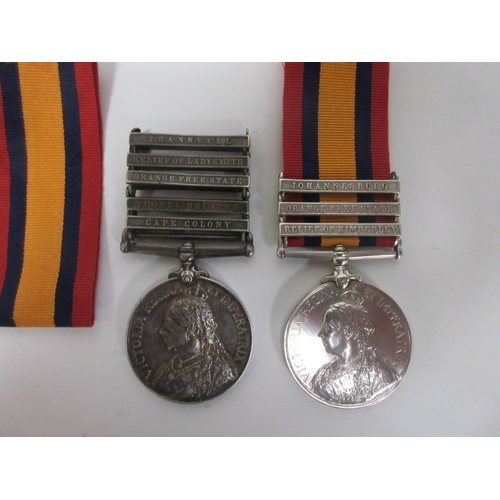 35 - Queens South Africa Medal with five clasps, Transvaal, Relief of Ladysmith, Orange Free State, Tugel... 