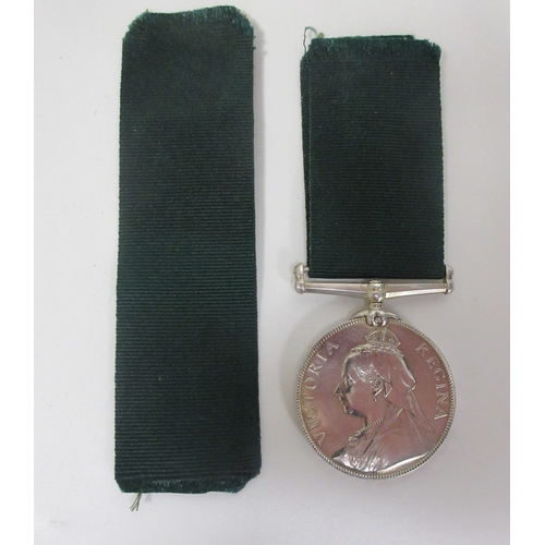 36 - Victorian Volunteer Force Long Service Medal. To Pte J. Fisher 3rd VB (P.W.O.) West Yorkshire Regime... 
