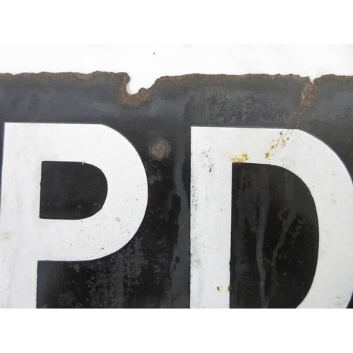 122 - First Aid Party Depot 'FAPD' 50 yards enamel sign L30.5 cm x W61cm

Bradleys shipping POA https://ww... 