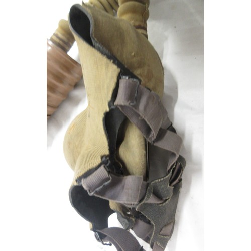 123 - Three WW2 gas masks (one civilian, one military issue, one A.R.P AF) dated 1940/1941/1942, one in or... 