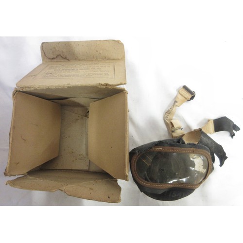 123 - Three WW2 gas masks (one civilian, one military issue, one A.R.P AF) dated 1940/1941/1942, one in or... 