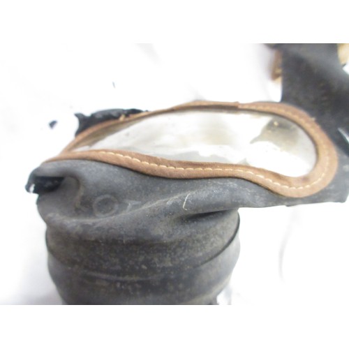 123 - Three WW2 gas masks (one civilian, one military issue, one A.R.P AF) dated 1940/1941/1942, one in or... 