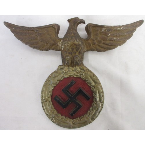 126 - German war period wall eagle, two Iron Cross 2nd Class, 1914 Iron Cross 2nd class, 25 Year Faithful ... 