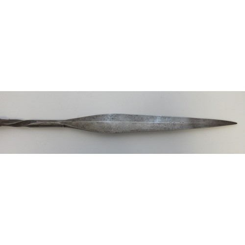 221 - African 19th Century Warrior's spear, also known as an Assegai, overall L101cm

Bradleys shipping £6... 