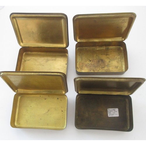 121 - Three decorative brass trench art vases, one with 'Libre' and soldier detailing, one '1918 Damascus'... 