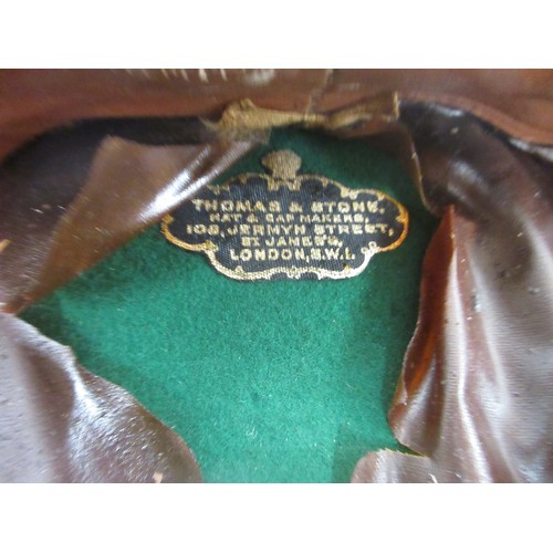 125 - Two British military caps incl. one Army officers cap with R.E.M.E cap badge made by Thomas & Stone ... 