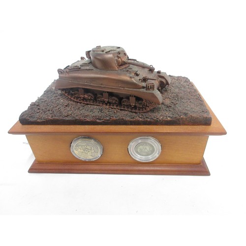 174 - Danbury Mint- Three Danbury Mint military Danbury Mint commemorative coin display figures to incl. '... 
