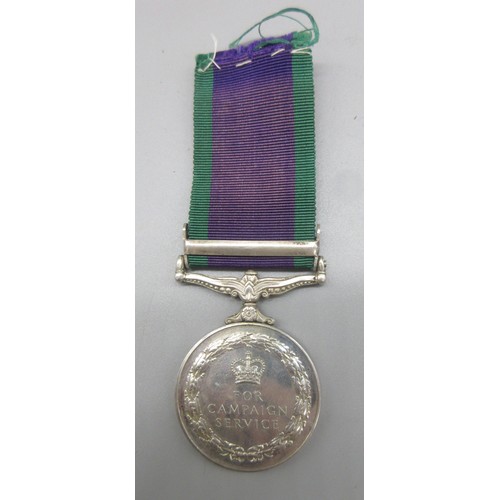 40 - General Service Medal 1962-2007 (Queen Elizabeth II) with Borneo clasp To. 079140 G. Dunlop. Ord. Se... 