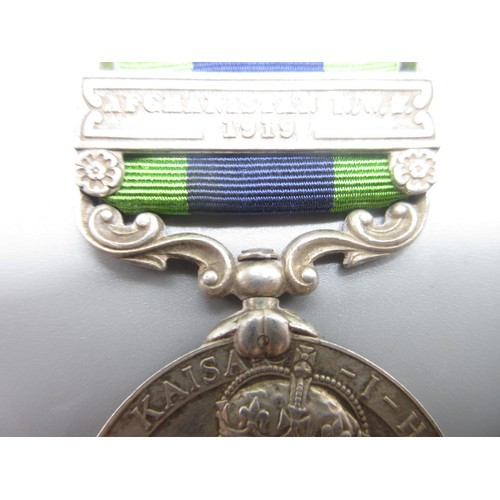 41 - India General Service Medal (George V) with Afghanistan NWF 1919 clasp To. 31398 GNR. A. Lakin. R.G.... 