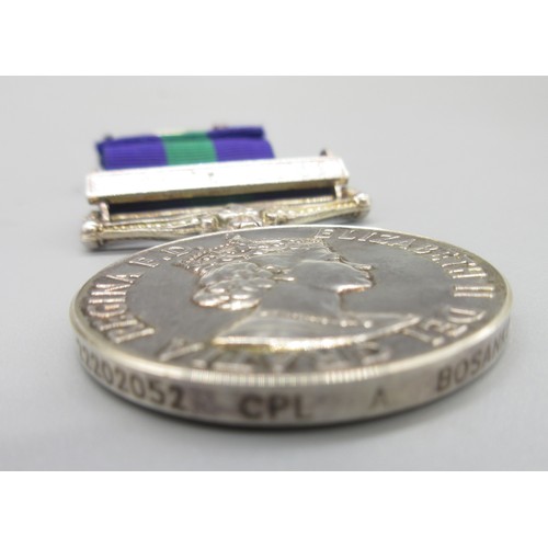 42 - General Service Medal 1918-62 (Queen Elizabeth II) with Canal Zone clasp To. 22202052 Cpl A Bosanko ... 