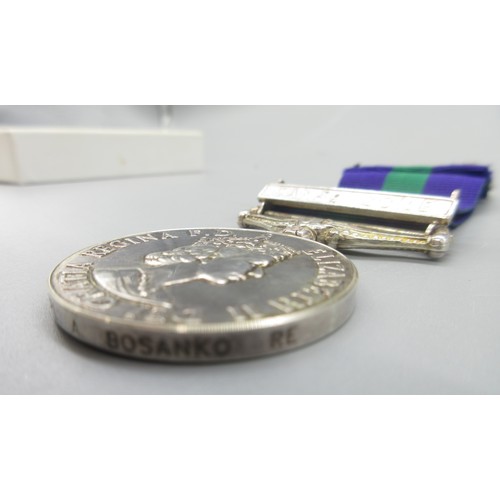 42 - General Service Medal 1918-62 (Queen Elizabeth II) with Canal Zone clasp To. 22202052 Cpl A Bosanko ... 