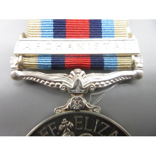 44 - Operational Service Medal 2000 with Afghanistan clasp and ribbon To. Gnr JK Yagomate RA 30037623

Br... 
