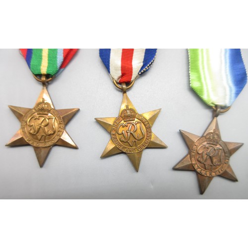 50 - Collection of WW2 star medals incl. Burma star, Atlantic star, two France and Germany stars, one Air... 