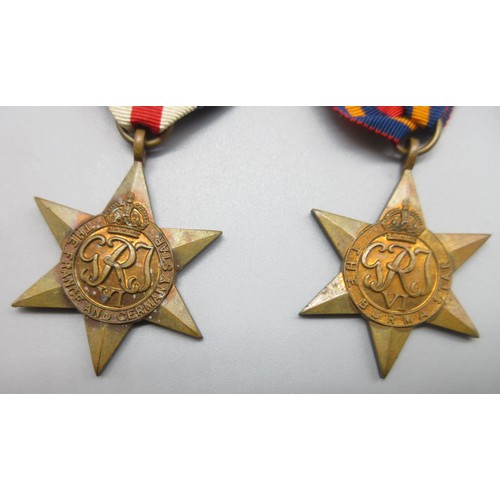 50 - Collection of WW2 star medals incl. Burma star, Atlantic star, two France and Germany stars, one Air... 