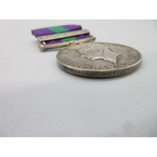53 - General Service Medal 1918-62 (George VI) with Palestine 1945-48 clasp To. 1179 B. Const. J. R. Good... 