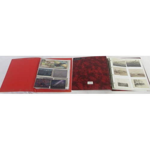 170 - Two WW1 postcard albums with large collections of postcards/photographs, largely from WW1 to incl. v... 
