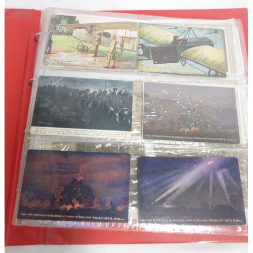 170 - Two WW1 postcard albums with large collections of postcards/photographs, largely from WW1 to incl. v... 