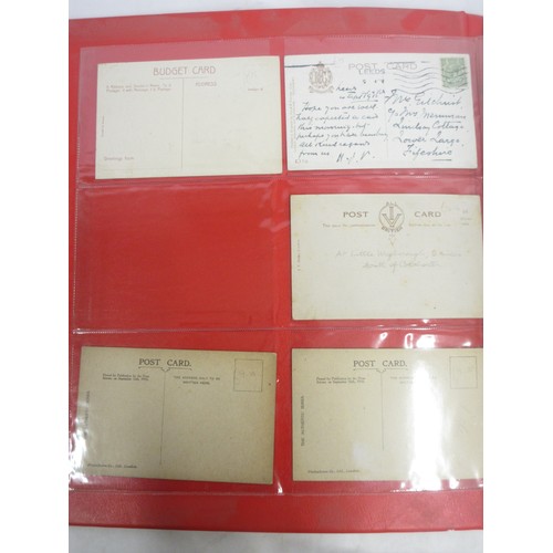 170 - Two WW1 postcard albums with large collections of postcards/photographs, largely from WW1 to incl. v... 