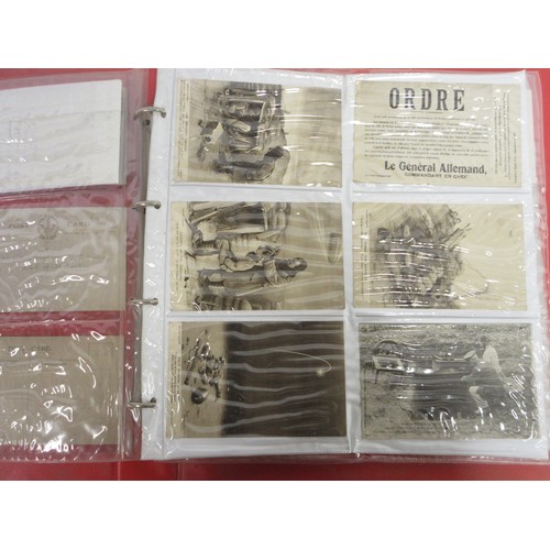 170 - Two WW1 postcard albums with large collections of postcards/photographs, largely from WW1 to incl. v... 