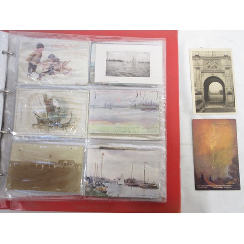 170 - Two WW1 postcard albums with large collections of postcards/photographs, largely from WW1 to incl. v... 