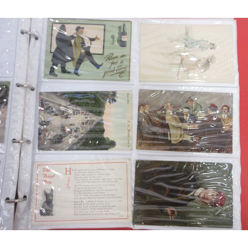 170 - Two WW1 postcard albums with large collections of postcards/photographs, largely from WW1 to incl. v... 