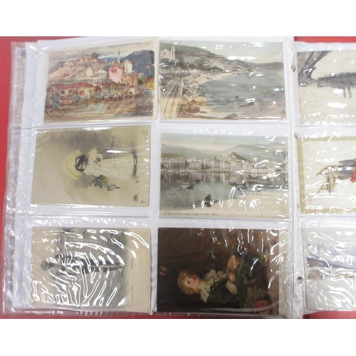 170 - Two WW1 postcard albums with large collections of postcards/photographs, largely from WW1 to incl. v... 