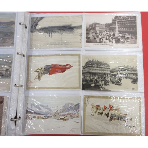 170 - Two WW1 postcard albums with large collections of postcards/photographs, largely from WW1 to incl. v... 
