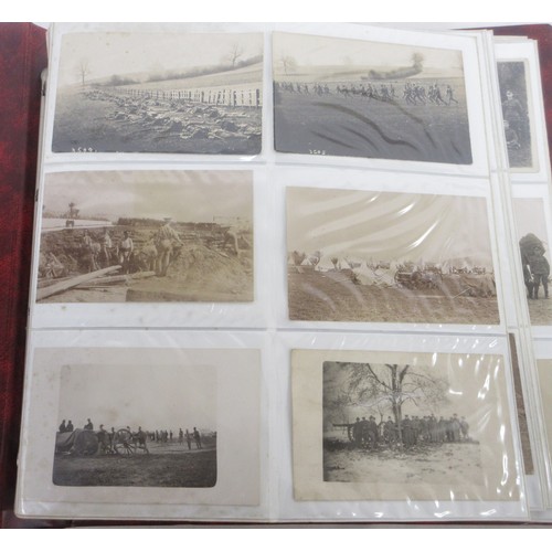 170 - Two WW1 postcard albums with large collections of postcards/photographs, largely from WW1 to incl. v... 