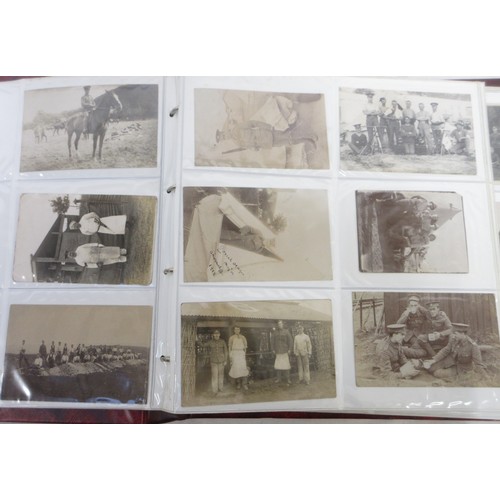 170 - Two WW1 postcard albums with large collections of postcards/photographs, largely from WW1 to incl. v... 