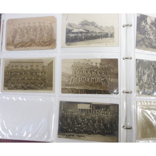 170 - Two WW1 postcard albums with large collections of postcards/photographs, largely from WW1 to incl. v... 