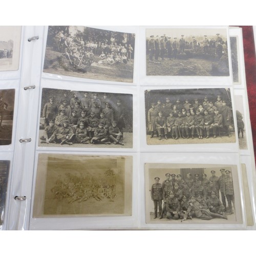 170 - Two WW1 postcard albums with large collections of postcards/photographs, largely from WW1 to incl. v... 